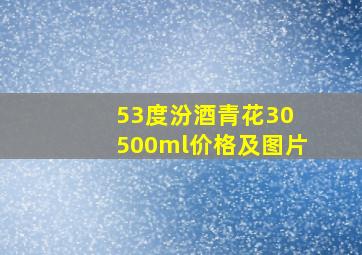 53度汾酒青花30 500ml价格及图片